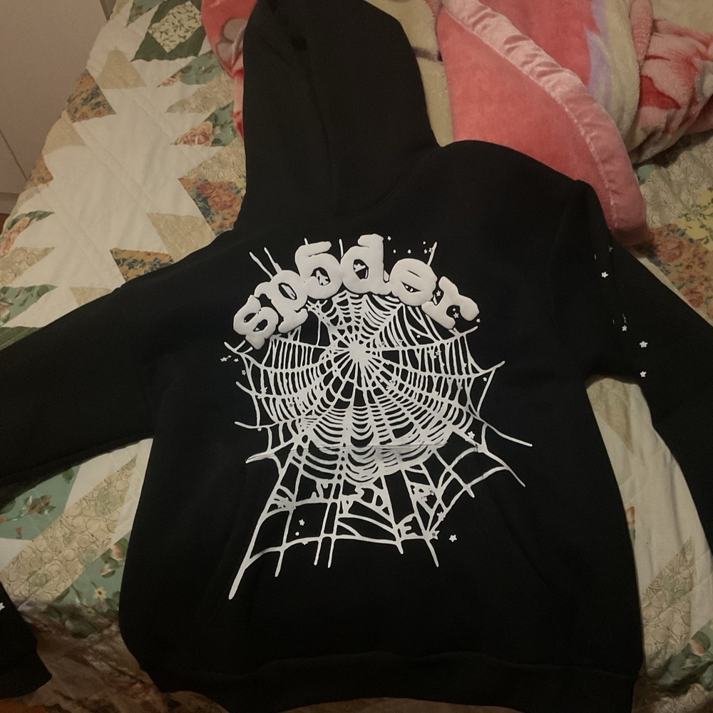 Sp5der OG BLACK WEB hoodie